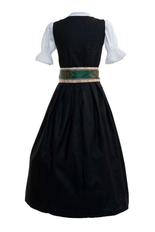 German maxi Dirndl long Anna in black