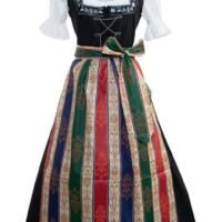 German maxi Dirndl long Anna in black