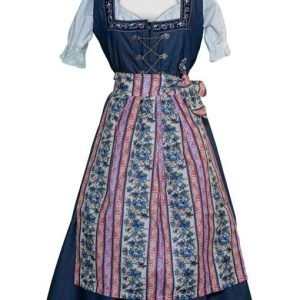 Maxi German Dirndl long cherry black dress