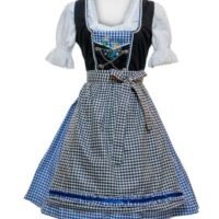 Traditional checked blue Dirndl dress