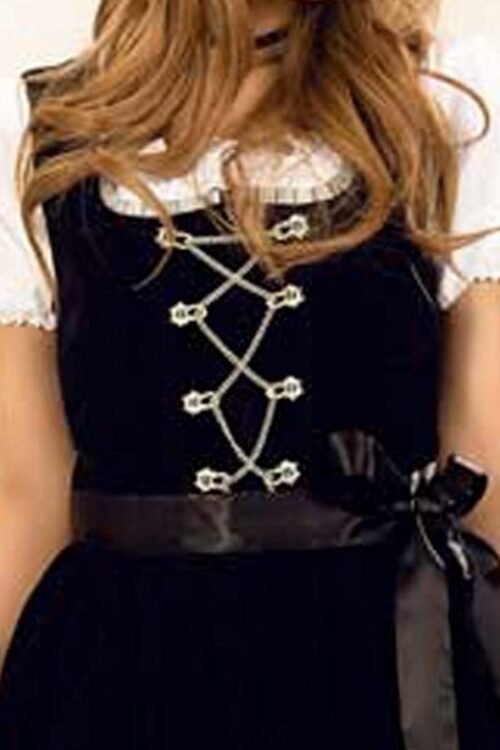 Black Velvet Paulina Midi Dirndl Dress - Image 5