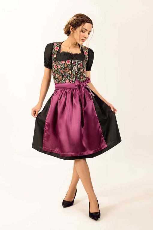 Spring Leonie Floral Purple Dirndl Dress
