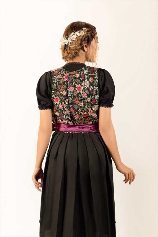 Spring Leonie Floral Purple Dirndl Dress - Image 2