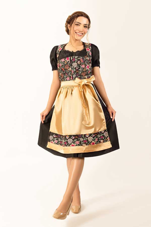 Spring Leonie Floral Golden Dirndl Dress