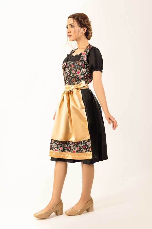 Spring Leonie Floral Golden Dirndl Dress - Image 3