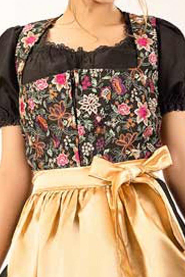 Spring Leonie Floral Golden Dirndl Dress - Image 4