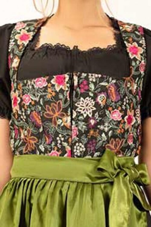 Spring Leonie Floral Green Dirndl Dress - Image 5