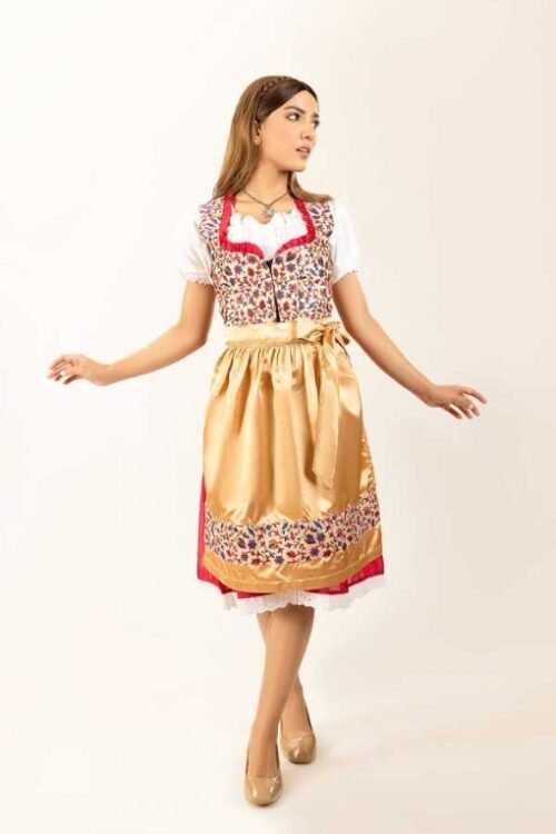 Amalia Rosa Pink Midi Dirndl Dress - Image 3