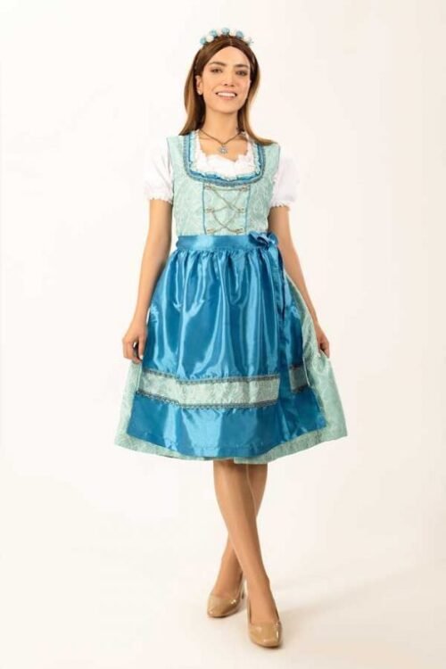 Blau Traditional Midi Dirndl Dress