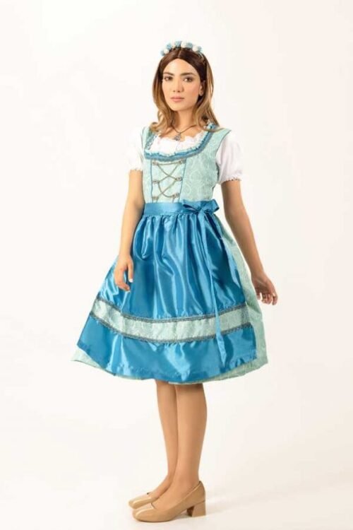 Blau Traditional Midi Dirndl Dress - Image 4