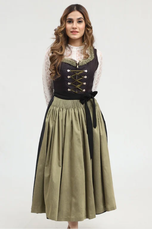 Sophisticated black Dirndl, classic German attire