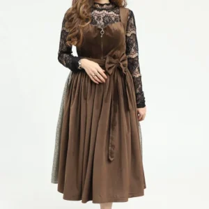 Classic brown Dirndl for Bavarian elegance