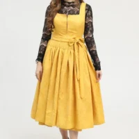 Sunny yellow Dirndl, cheerful Oktoberfest outfit
