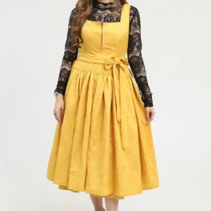 Sunny yellow Dirndl, cheerful Oktoberfest outfit