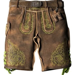 Vintage Gray Lederhosen for Men