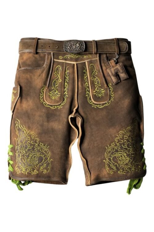 Vintage Gray Lederhosen for Men