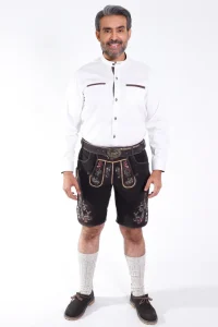 Traditional Embroidered German Leather Lederhosen