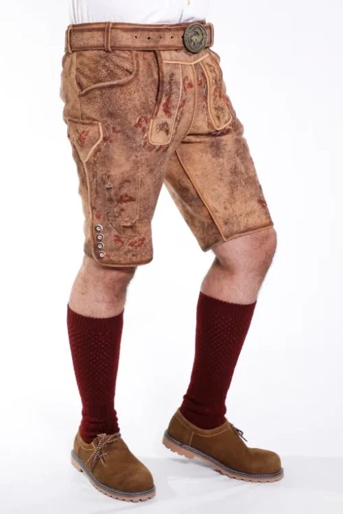 Traditional vintage brown lederhosen for men