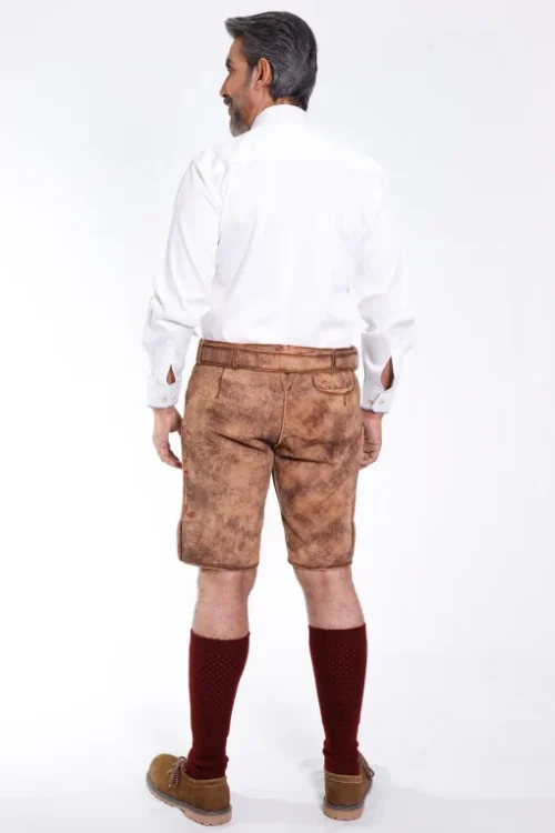 Traditional vintage brown lederhosen for men