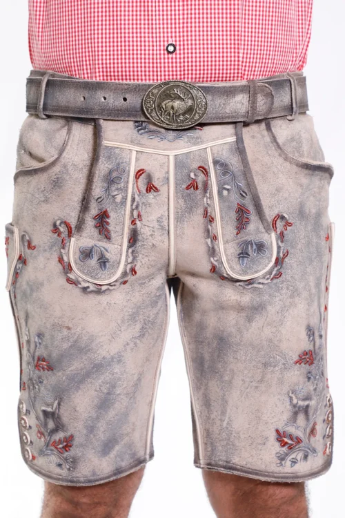 Vintage grey lederhosen for men