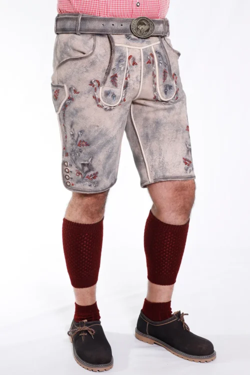 Vintage grey lederhosen for men