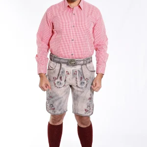 Vintage grey lederhosen for men