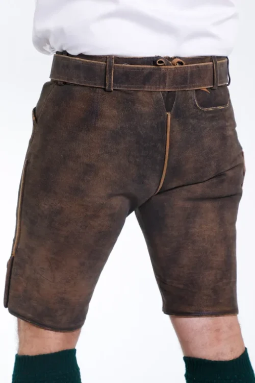 Ash brown lederhosen shorts for men