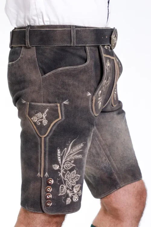 Premium German Lederhosen Men Black Rust - Image 4