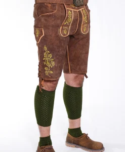 Vibrant Brown Men’s Lederhosen Outfit - Image 3