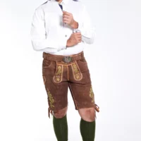 Vibrant Brown Men’s Lederhosen Outfit