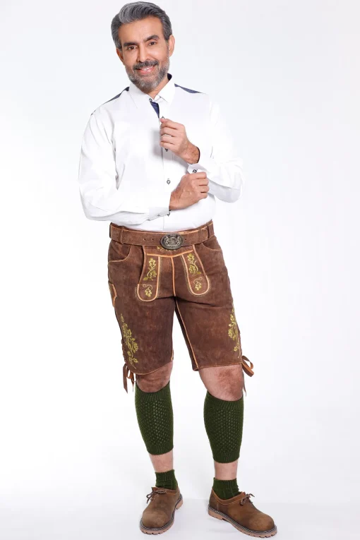 Vibrant Brown Men’s Lederhosen Outfit