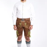 Forest Brown Bavarian Men’s Lederhosen