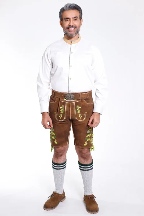 Forest Brown Bavarian Men’s Lederhosen