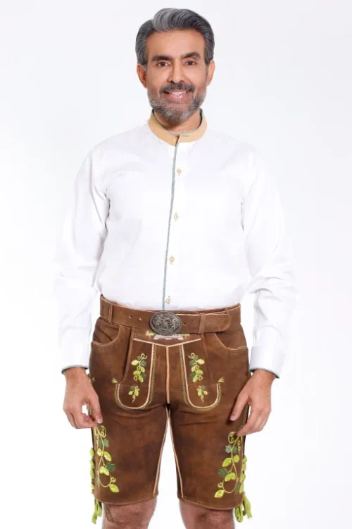 Forest brown Bavarian lederhosen