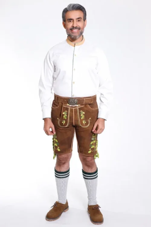 Forest Brown Bavarian Men’s Lederhosen - Image 4