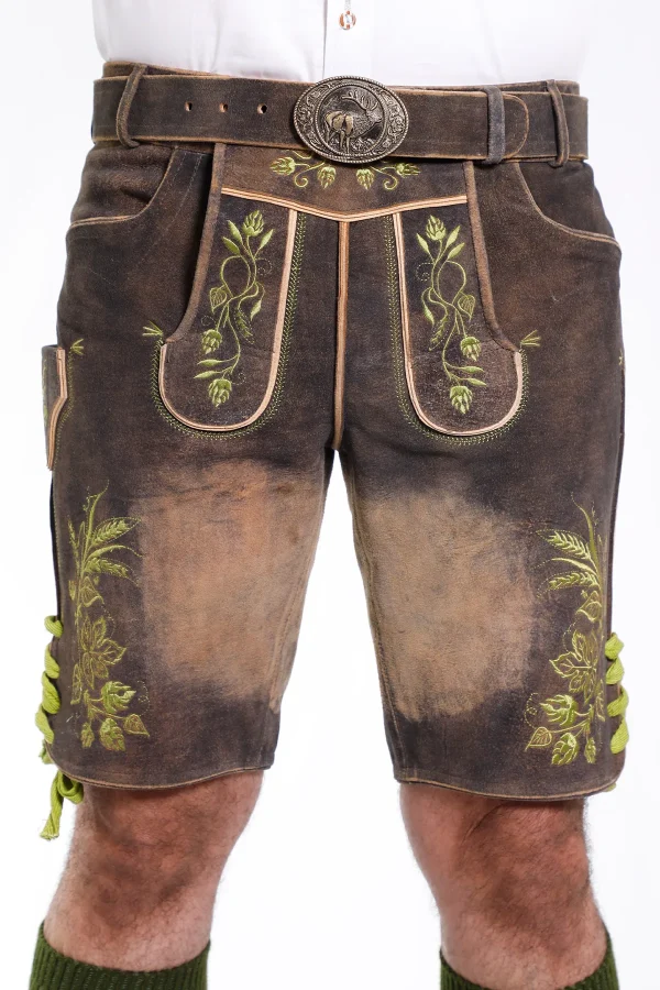 Traditional Lederhosen Men Raw Brown - Image 2