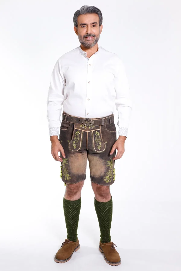 Traditional Lederhosen Men Raw Brown