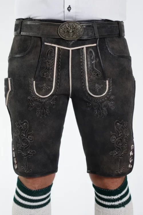 Traditional Lederhosen Men Outfit Onyx Black - Image 2