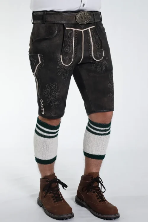 Traditional Lederhosen Men Outfit Onyx Black - Image 3