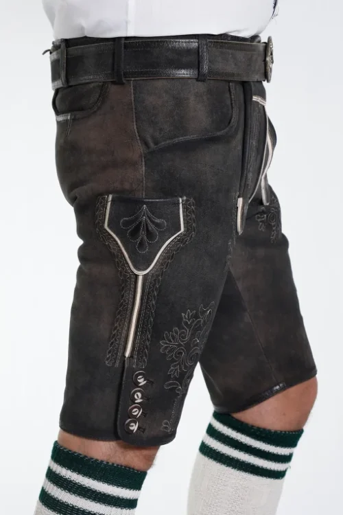 Traditional Lederhosen Men Outfit Onyx Black - Image 4