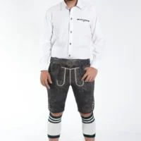 Traditional Lederhosen Men Outfit Onyx Black