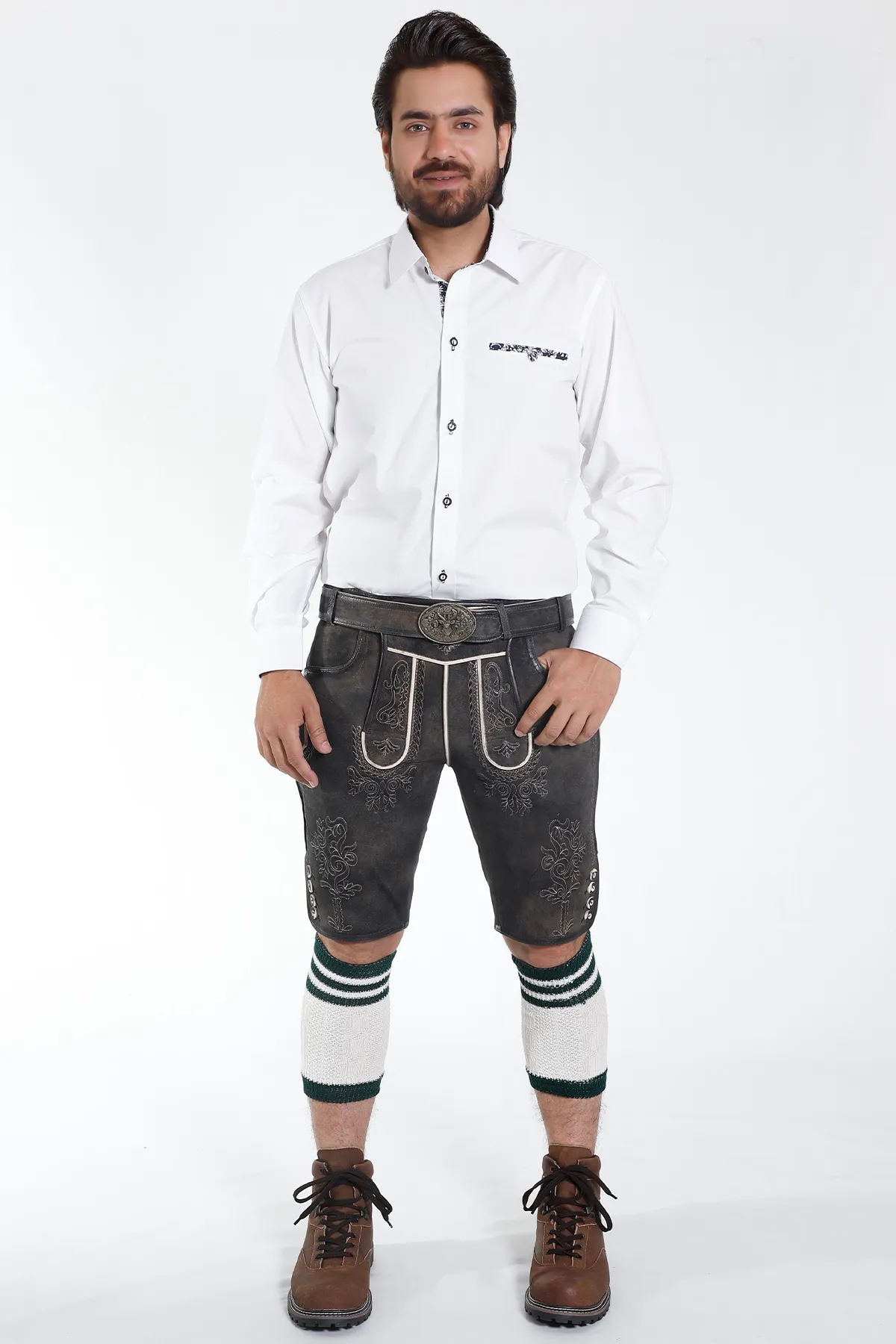 Traditional Lederhosen Men Outfit Onyx Black