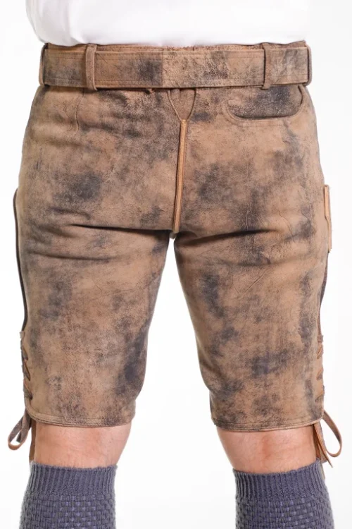 Premium Oktoberfest Lederhosen Men Rustic Brown - Image 5
