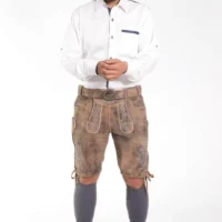Premium rustic brown Oktoberfest lederhosen