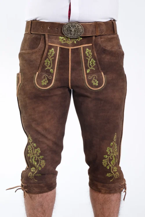 Classic Bavarian Bundhosen in vanilla desert hues for men