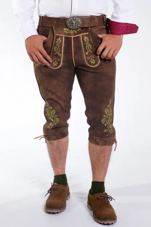 Classic Bavarian Bundhosen in vanilla desert hues for men
