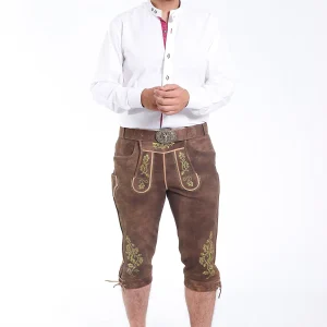 Classic Bavarian Bundhosen in vanilla desert hues for men