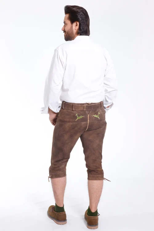 Classic Bavarian Bundhosen in vanilla desert hues for men