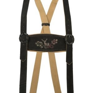 Bierfest black chic suspenders for men