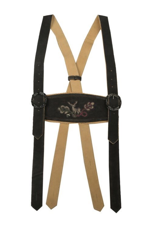 Bierfest black chic suspenders for men